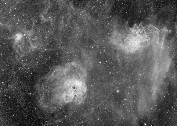 Star-forming nebulae IC 405, 410, 417