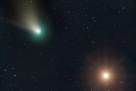 Comet C/2022 E3 (ZTF) and Mars Feb. 11, 2023