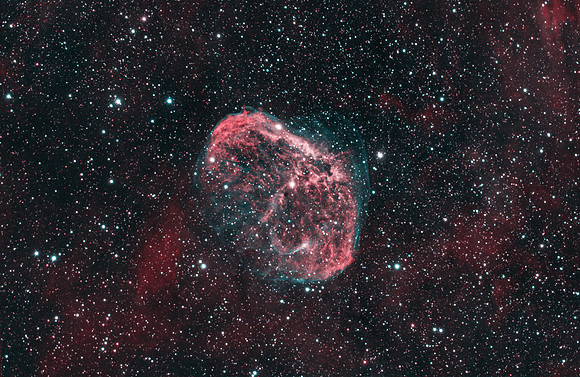 NGC 6888, Crescent Nebula in the Light of Hydrogen and Oxygen