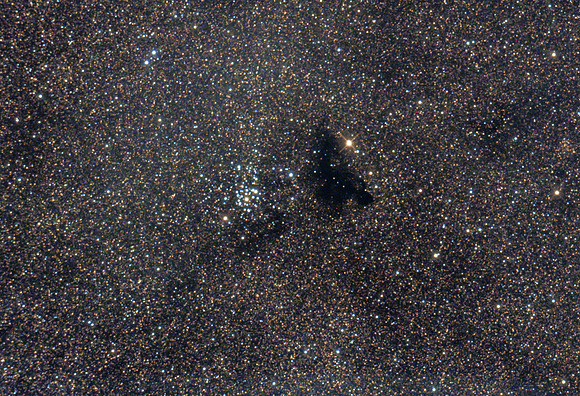 Dark nebula Barnard 86 and open cluster NGC NGC 6520