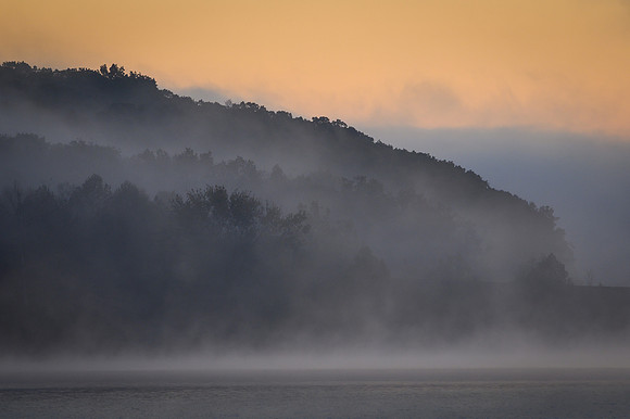 Foggy Lake Monroe Sunrise