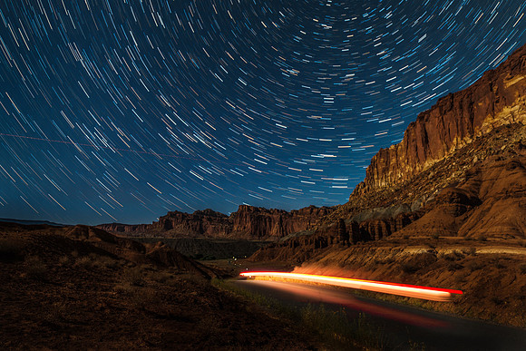 Star Trails over Scenic Drive