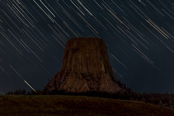 Star Trails over Devil's Tower