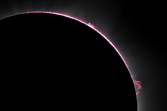 Prominences, Total Solar Eclipse August 21, 2017
