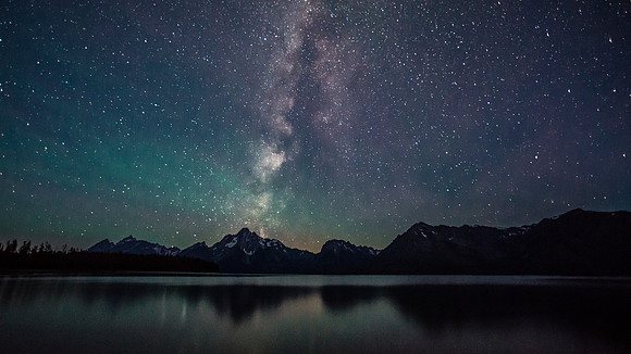 Milky Way over Jackson Lake