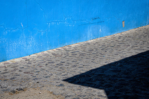 Wall, Cobbles, Shadow
