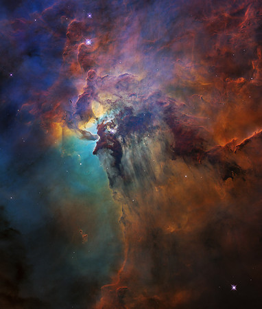 Hubble Anniversary Image Captures Roiling Heart of Vast Stellar