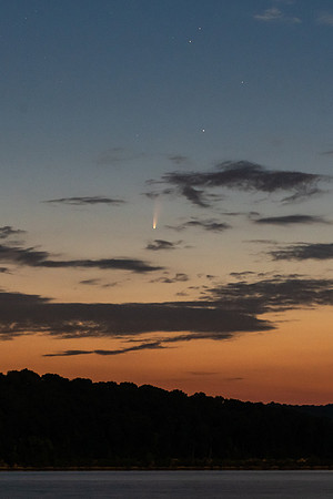 Comet NEOWISE over Lake Monroe