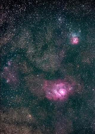 Lagoon and Trifid Nebulae