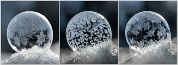 Frozen Bubble Triptych