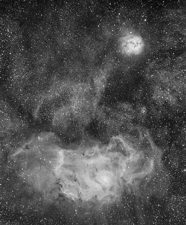 M20 (Trifid Nebula) and M8 (Lagoon Nebula)