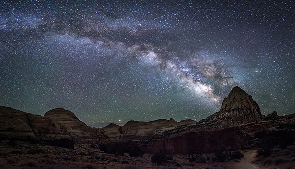 Milky Way Arching to Pectol's Pyramid
